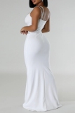Black Sexy Formal Prom Patchwork Backless Hot Drill Spaghetti Strap Evening Dresses
