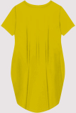 Grey Casual Figure Print Pocket O Neck Printed Short Sleeve Dress