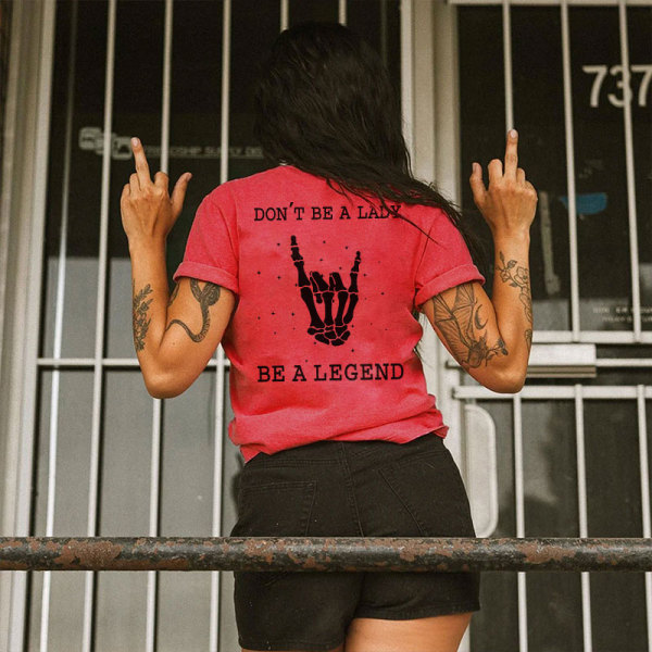 Red Casual Street Print Patchwork O Neck T-Shirts