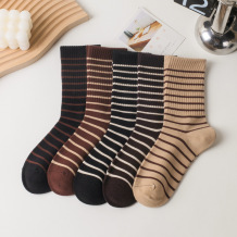 Black Daily Stripe Patchwork Sock