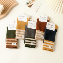 Yellow Daily Stripe Patchwork Sock