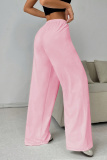 Khaki Casual Solid Color Basic Regular Mid Waist Conventional Solid Color Trousers