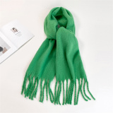 Royal Blue Casual Daily Solid Color Tassel Scarf