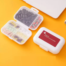 Red Portable Travel Medicine Storage Container