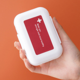 Red Portable Travel Medicine Storage Container