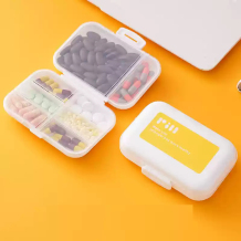 Yellow Portable Travel Medicine Storage Container