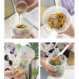 Green Salad Meal Shaker Cup With Fork For Cups