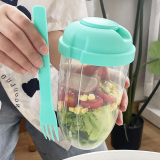 Green Salad Meal Shaker Cup With Fork For Cups