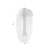 Green Salad Meal Shaker Cup With Fork For Cups
