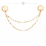Silver Magnets Button Chain for secure trouser hem