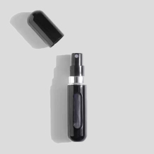 Black Portable Perfume Spray Bottle for Traveling and Outgoing
