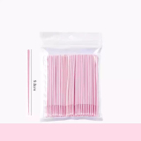 Light Pink 100pcs Disposable Cleaning Swab Eyelash Brushe
