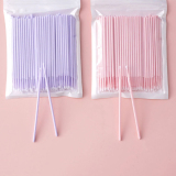 Light Pink 100pcs Disposable Cleaning Swab Eyelash Brushe
