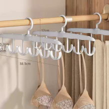 Light Gray Plastic Bra Hanger，360° Rotating for Tank Top, Bra, Scarf