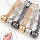 Silver Magnets Button Chain for secure trouser hem