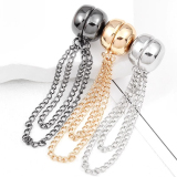 Silver Magnets Button Chain for secure trouser hem