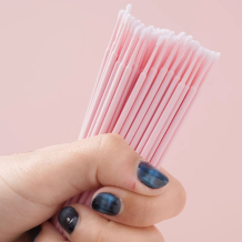 Light Pink 100pcs Disposable Cleaning Swab Eyelash Brushe