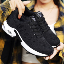 Black Casual Sportswear Patchwork Frenulum Contrast Round Comfortable Sport Running Shoes