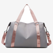 Pink Gray Casual Sportswear Solid Color Patchwork Zipper Contrast Bags