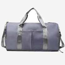 Grey Casual Sportswear Solid Color Patchwork Zipper Bags