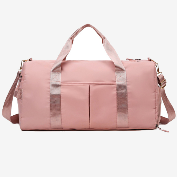 Pink Casual Sportswear Solid Color Patchwork Zipper Bags