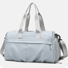 Light Blue Casual Sportswear Solid Color Patchwork Zipper Bags
