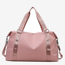 Pink Casual Sportswear Solid Color Patchwork Zipper Contrast Bags