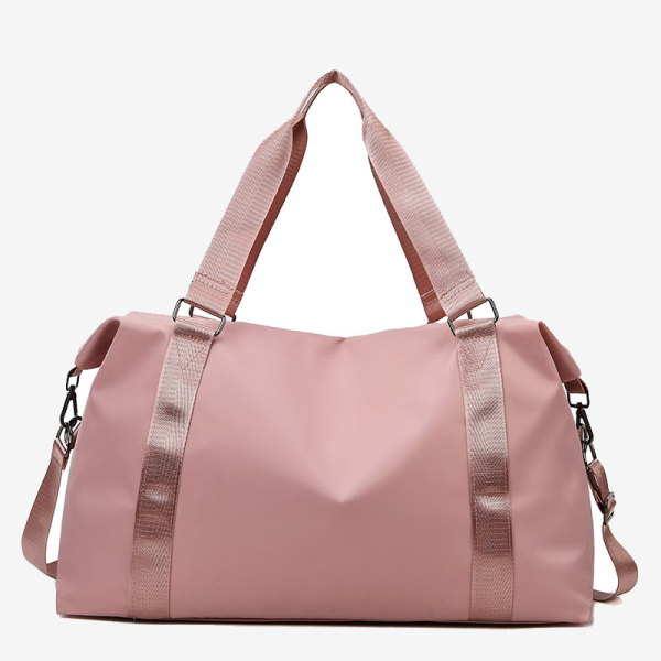 Pink Casual Sportswear Solid Color Patchwork Zipper Contrast Bags