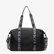 Black Casual Sportswear Letters Patchwork Zipper Bags