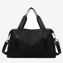 Black Casual Sportswear Solid Color Patchwork Zipper Contrast Bags