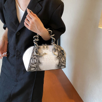 White Street Solid Color Patchwork Zipper Bags