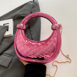Green Casual Daily Solid Color Chains Bags