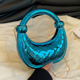 Green Casual Daily Solid Color Chains Bags