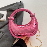 Green Casual Daily Solid Color Chains Bags
