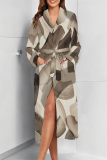 Gradient Color Sexy Geometric Print Snakeskin Print Gradient Lace Up Contrast Sleepwear