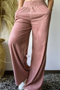 Pink Casual Solid Color Pocket Patchwork Plus Size 