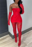 Black Sexy Solid See-through Backless Strapless Long Sleeve Two Pieces (With Sleeves)
