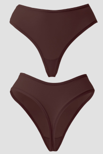 Coffee Daily Solid Color Patchwork Lingerie