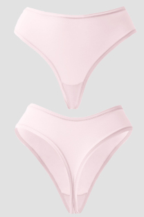 Pink Daily Solid Color Patchwork Lingerie