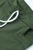 Black Fashion Casual Solid Basic Regular Mid Waist Trousers