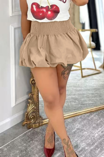 Khaki Sexy Solid Color Patchwork Boot Cut High Waist Patchwork Bottoms