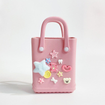 Pink Daily Cartoon Patchwork Bags