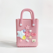 Pink Daily Cartoon Patchwork Bags