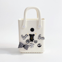 White Casual Cartoon Patchwork Bags