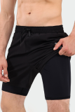 Tibetan Blue Sportswear Letters Pocket Board Shorts