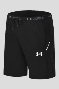 Black Casual Print Draw String Pocket Straight Mid Waist Conventional Positioning Print Shorts