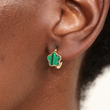 Green Daily Flowers Earrings