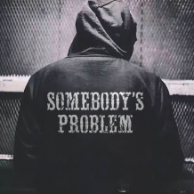 Black SOMEBODY'S PROBLEM PRINTED MEN'S T-SHIRT
