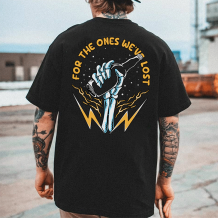 Black FOR THE ONES WE'VE LOST DOUBLE SIDE PRINTED MEN'S T-SHIRT