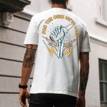 White FOR THE ONES WE'VE LOST DOUBLE SIDE PRINTED MEN'S T-SHIRT